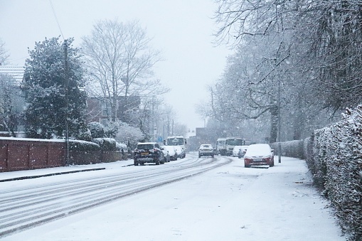 Snow view at Platt lane road, Manchester