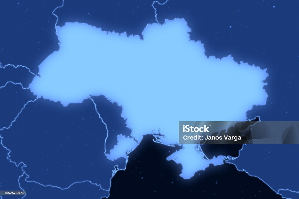 Europe Map Series With Ukraine Futuristic Stock Illustration Download