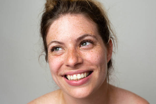 istock A beautiful freckled woman 1462686741