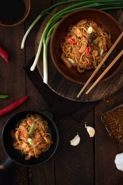 istock chicken  noodles in a bowl on a rustic background 1462704398