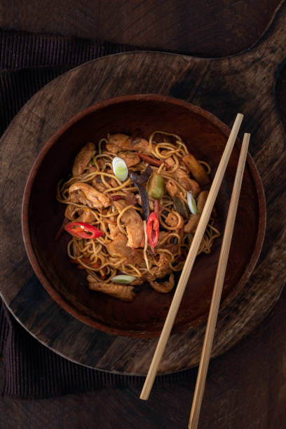 istock chicken  noodles in a bowl on a rustic background 1462704554