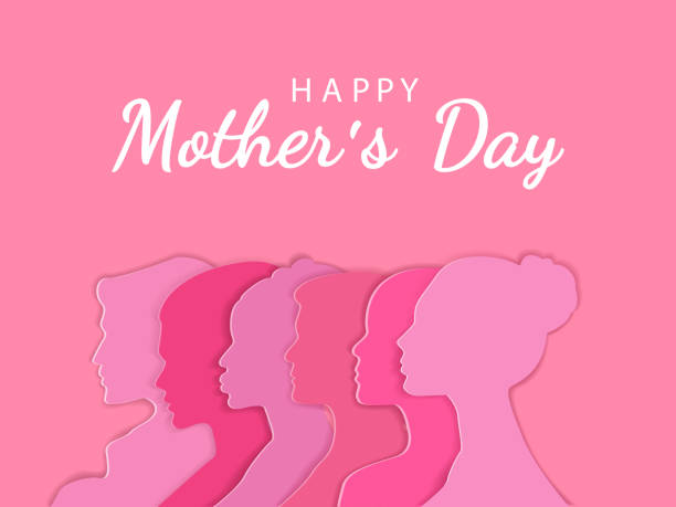 istock Happy Mothers Day vector banner.Womens Day. Greeting card for 8 March with a womens faces.For brochures, postcards, tickets, banners.Womens History Month. 1462724734