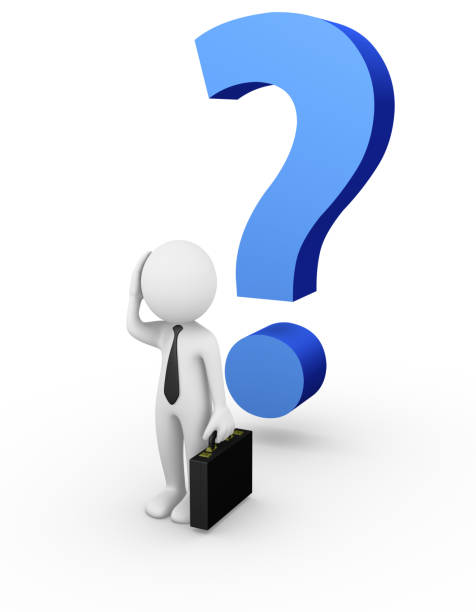 3D Design element : A human and a question mark