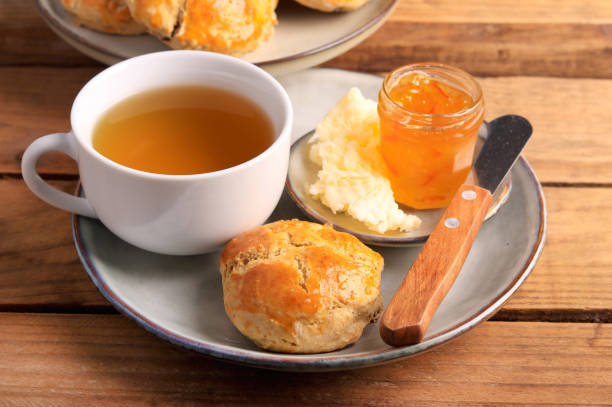istock Homemade scones served with butter and marmalade 1462726823