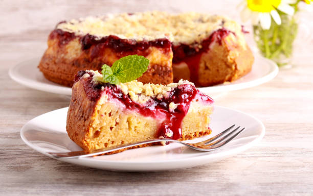 istock Cherry and cream cheese coffee cake 1462727492