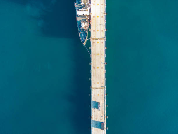 istock aerial view small pier and ship 1462727671