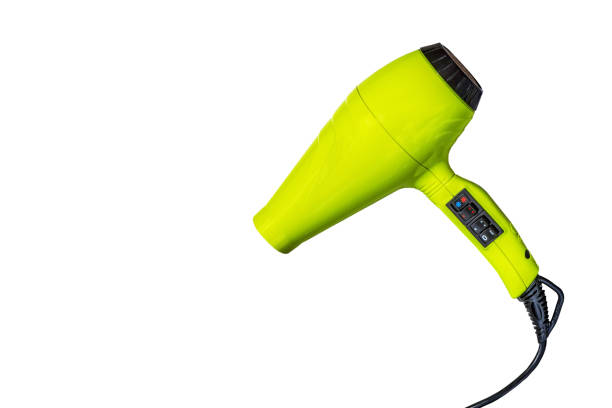 Close up of a blow dryer and it's inside metal parts