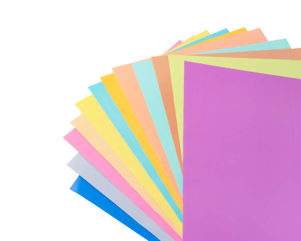 istock Folders in different pastel colors isolated on white background 1462729916
