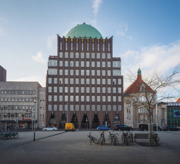 Hannover, Germany - Jan 13, 2020: Anzeiger-Hochhaus building - Hanover, Lower Saxony, Germany