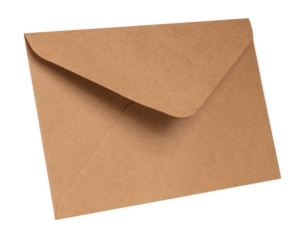 istock Craft envelope letter mail isolated on the white background 1462734302