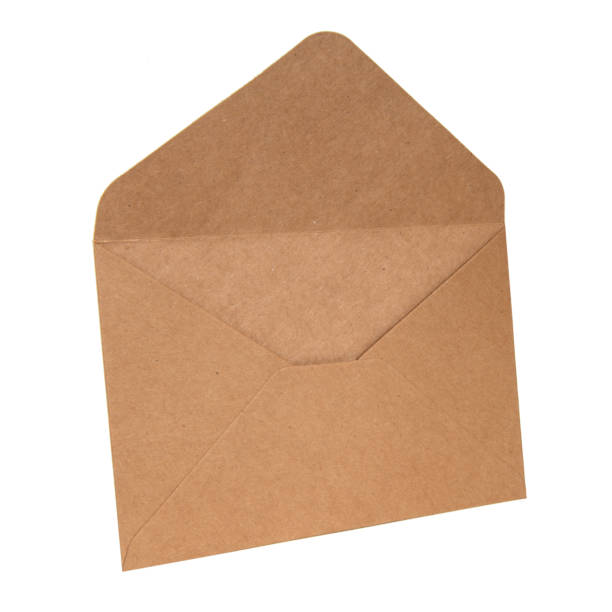 istock Craft envelope letter mail isolated on the white background 1462734450
