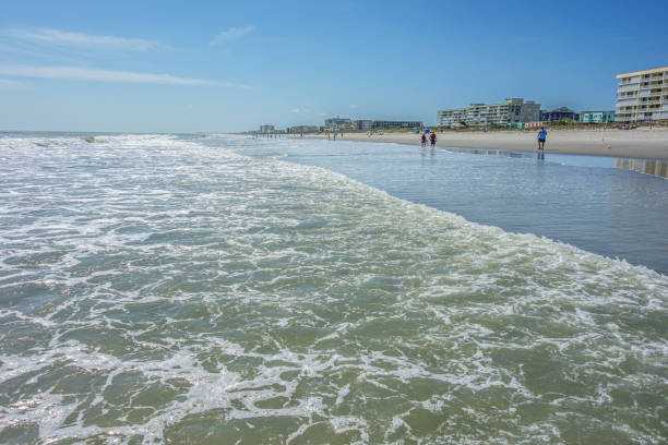 istock People walking on tropical beach with waves 1462746693