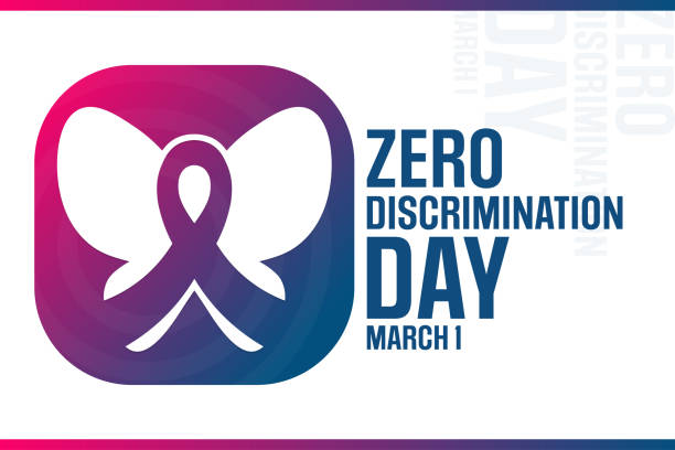 hari tanpa diskriminasi. 1 maret. ilustrasi vektor. poster liburan. - 0 1 months foto ilustrasi stok