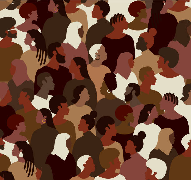 Menschenmenge von Afroamerikanern – Vektorgrafik