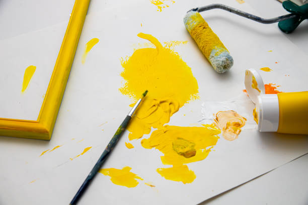A painting concept with yellow coloring