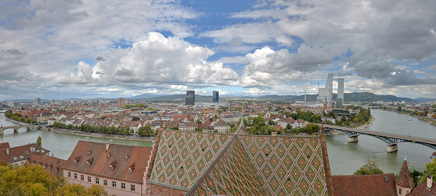 Panorama of the city of Basel in Switzerland.Panorama of the city of Basel in Switzerland.