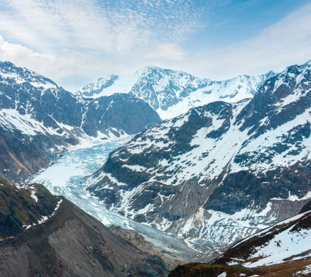 vista de verano a kaunertal gletscher (austria, tirol). - kaunertal fotografías e imágenes de stock