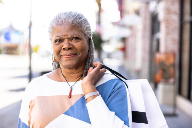 istock A mature black woman shopping downtown 1462793838