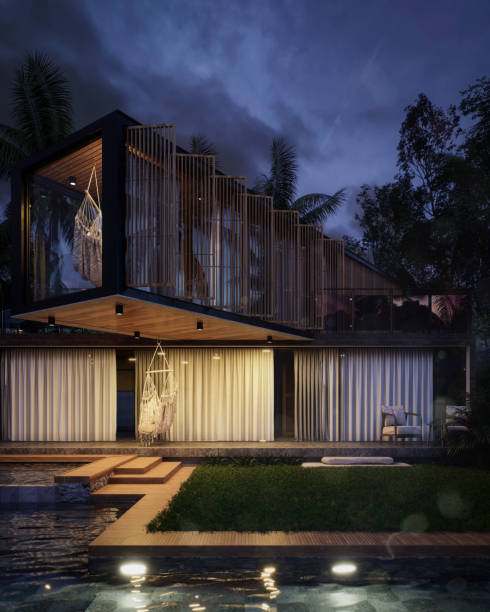 istock Exclusive Minimalist Villa with Swimming Pool 1462795772