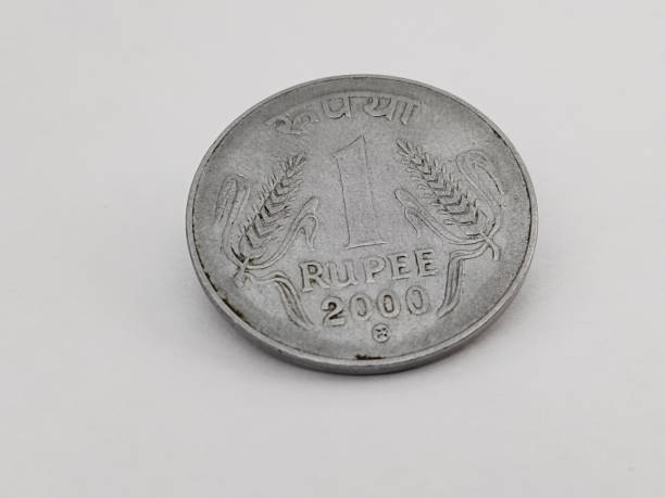 istock 1 rupee Indian coin isolated on white background. 1462808387