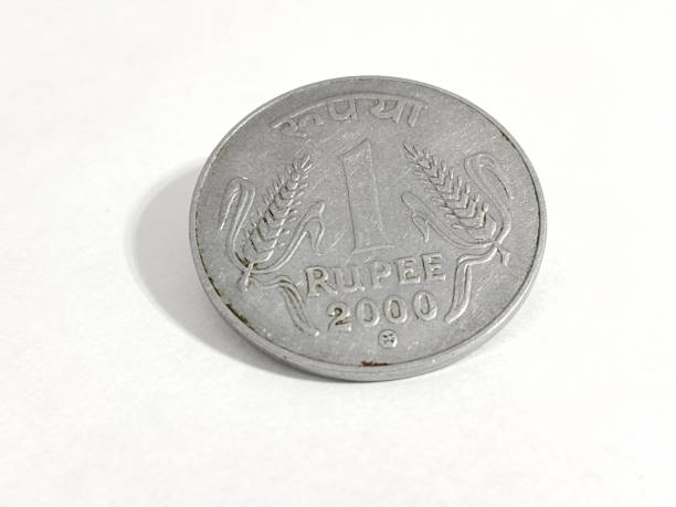 istock 1 rupee Indian coin isolated on white background. 1462808404