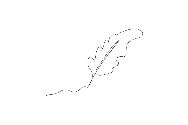 ilustrações, clipart, desenhos animados e ícones de desenho de caneta vintage contínua única. design gráfico moderno de desenho de linha única, ilustração vetorial - computer icon symbol black pen