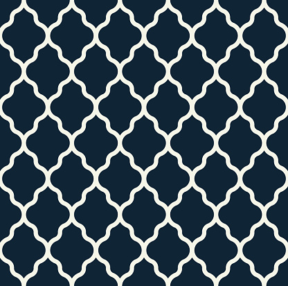 Quatrefoil geometric seamless pattern. Classic fabric seamless pattern. Vector illustration.