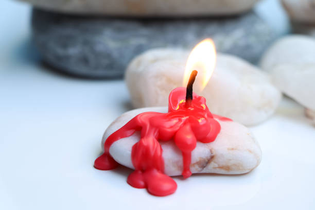istock Candle light in the day, Candle light on white background 1462838171