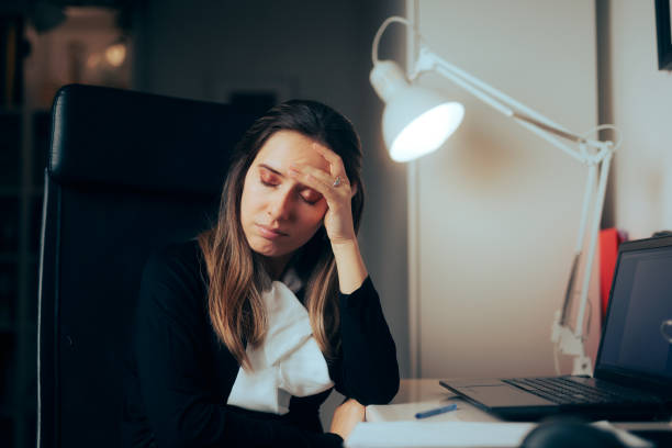 istock Stressed Woman Working from Home Feeling Tired 1462840117