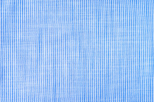 istock Natural blue linen texture with striped pattern as background, wallpaper. Top view, flat lay 1462841937