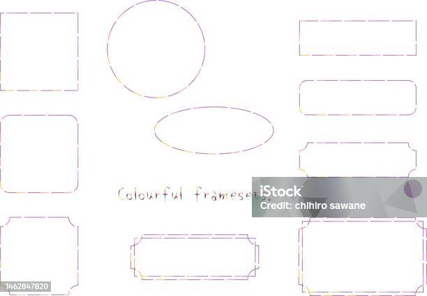 Color Simple Frame Simple Colourful Frame Standard Pretty Frame Stock Illustration ...