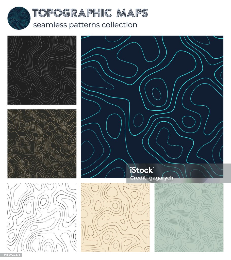 Isoline Pattern Topographic Maps Amazing Isoline Patterns Seamless Design Appealing ...