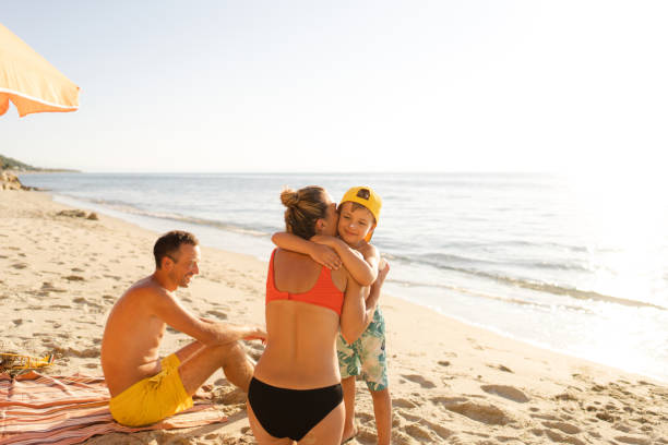 istock Happy moments at the beach 1462924323
