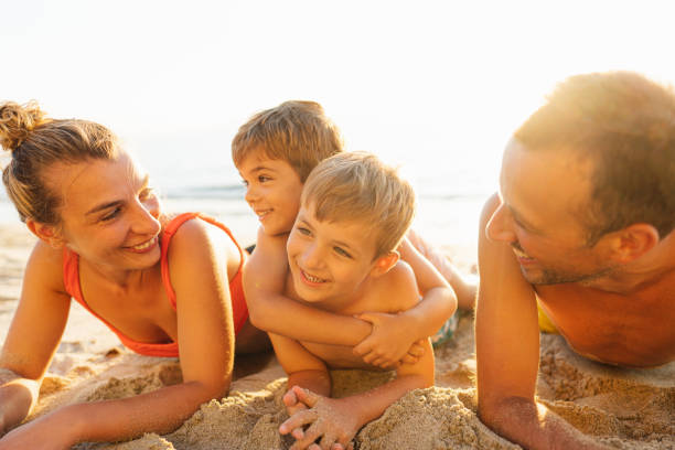 istock Happy moments at the beach 1462924374