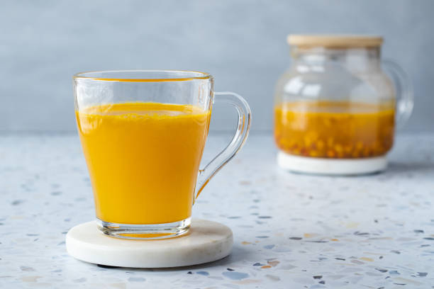 herbata z rokitnika z imbirem i miodem - ginger tea cup cold and flu tea zdjęcia i obrazy z banku zdjęć