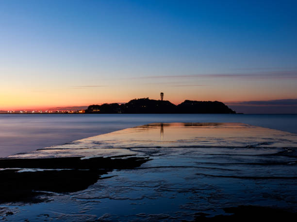 istock Enoshima seen from the Kugenuma coast 1462925907