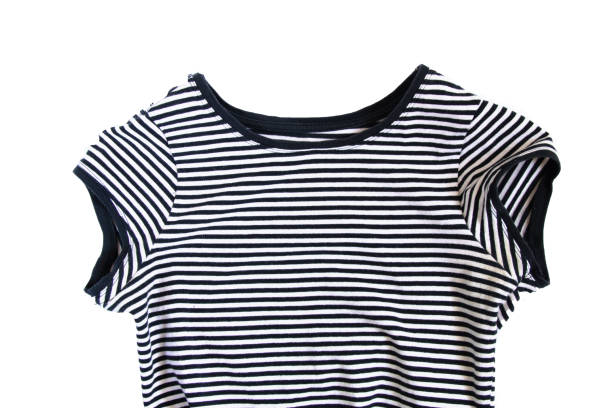 istock black and white striped t-shirt on a white background 1462933355