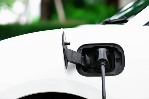 istock EV car plugged-in with cable from progressive home charging station. 1462935472