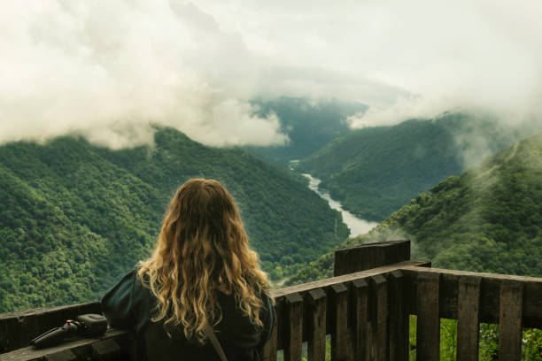 istock Cloudy morning at the New River Gorge 1462936435