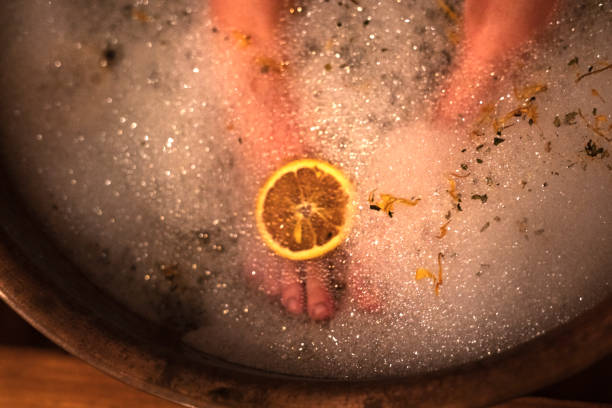 istock Herbal foot soak at Pomona Spa 1462936486