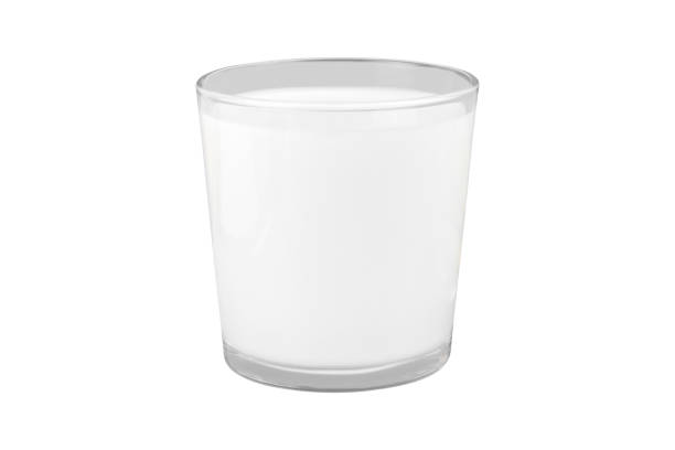 a glass of milk isolated from the background