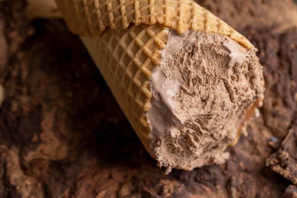istock Chocolate ice cream in a waffle cup 1462938995