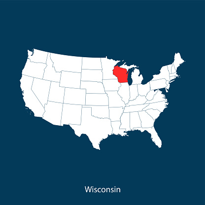 Wisconsin Country Wisconsin Map Stock Illustration - Download Image Now - Abstract ...