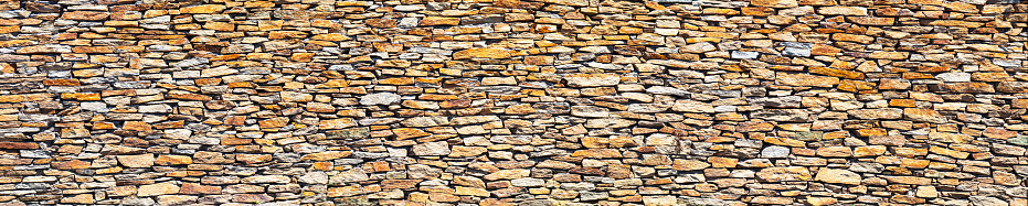 Slate stone wall, panorama. Abstract natural background