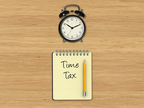 Tax day planning audit finance alarm clock reminder