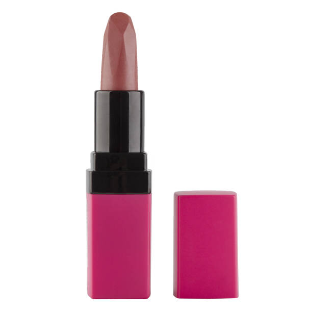 istock Open lipstick in a pink case on a white background 1462955029