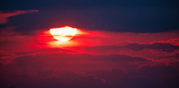 istock Clouds at sunset. Blue and orange. A wonderful natural background. 1462956601