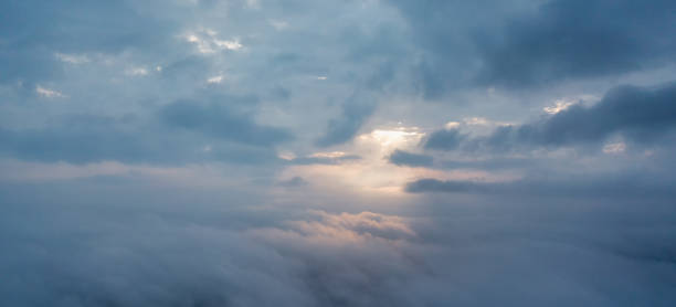 istock A wonderful dawn above the clouds. Natural background 1462956649