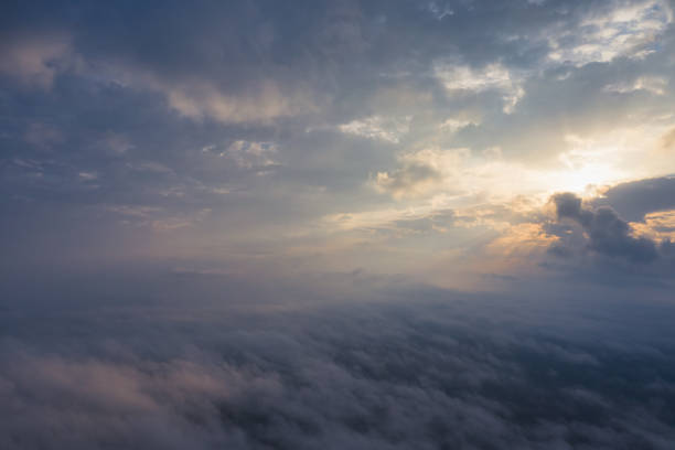 istock A wonderful dawn above the clouds. Natural background 1462956650