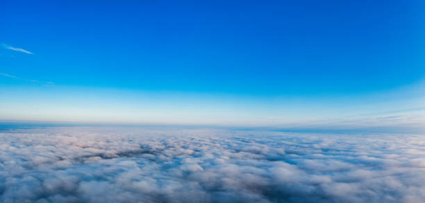 istock A wonderful dawn above the clouds. Natural background 1462956684